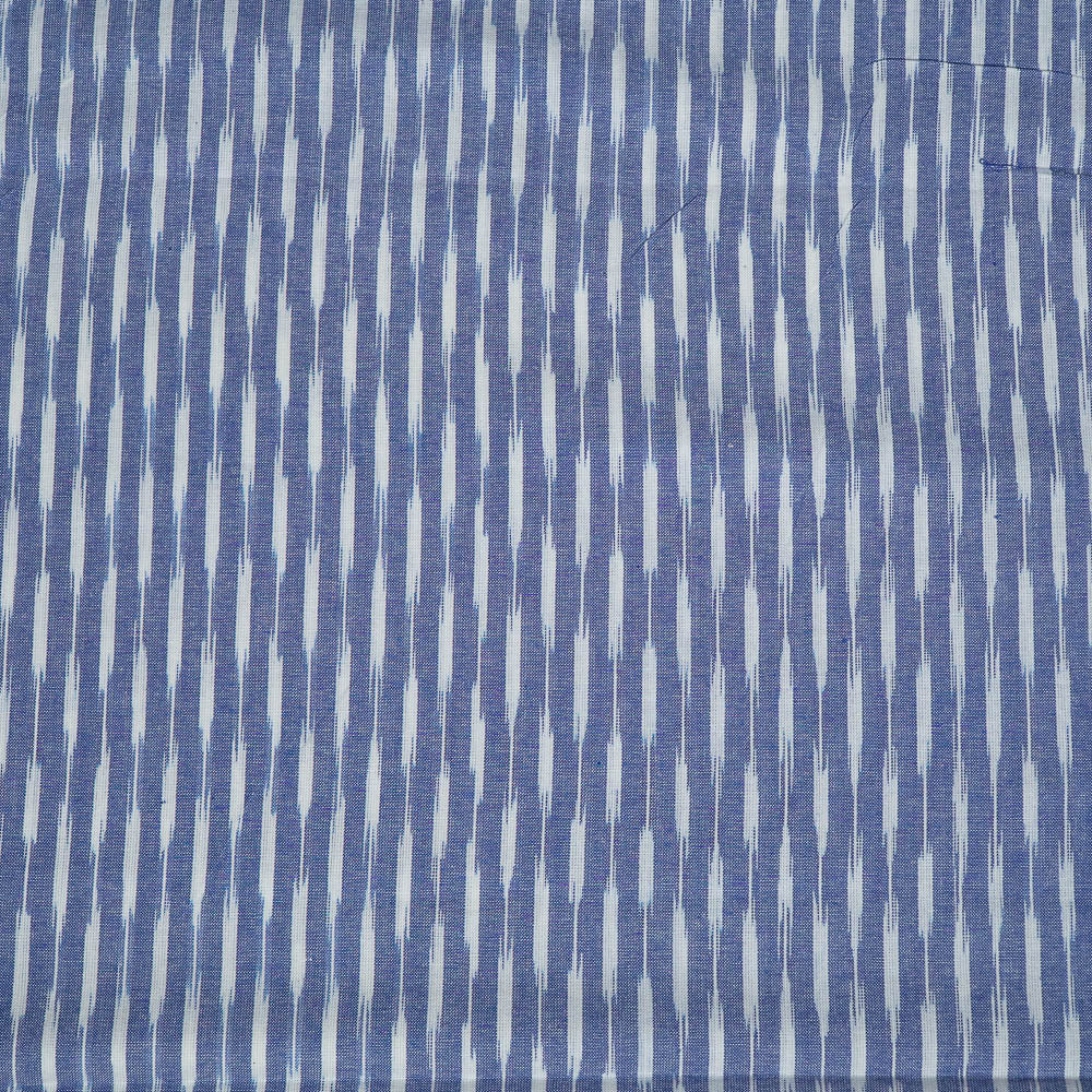 Blue & White Cotton Handloom Ikat (SKU: I-795)
