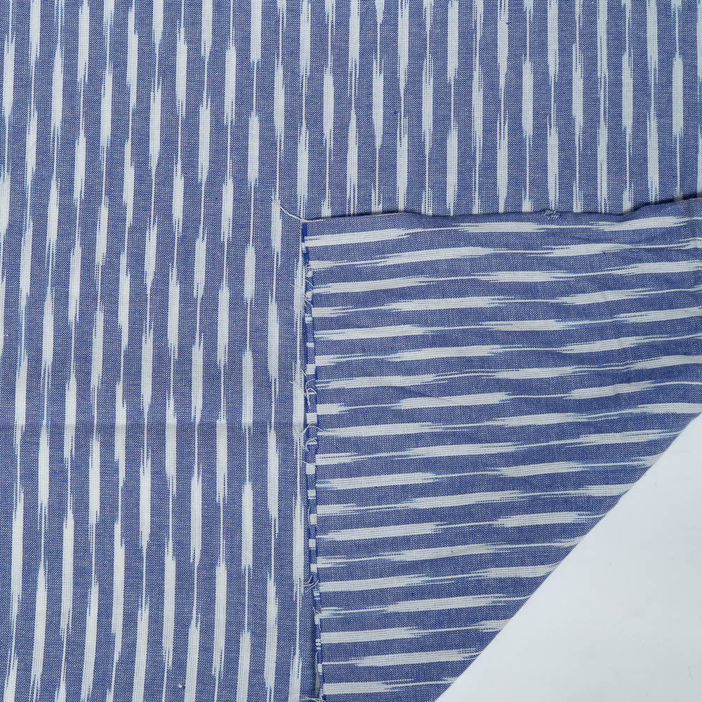Blue & White Cotton Handloom Ikat (SKU: I-795)