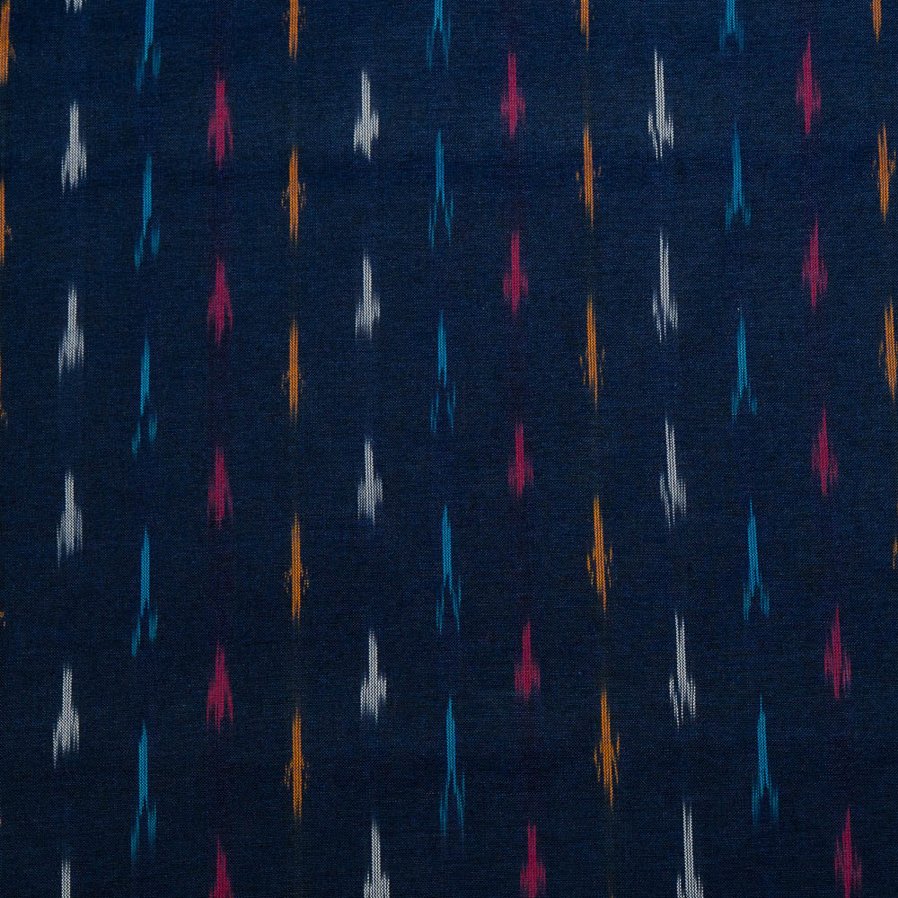 Blue & Multicolor Small Design Cotton Handloom Ikat (SKU: I-798)