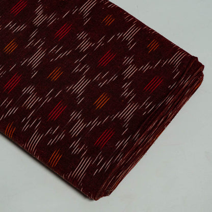 Maroon Small Design Cotton Handloom Ikat Fabric for Dress Material | Width: 44"