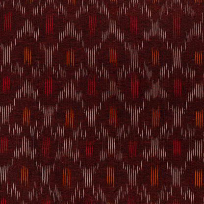 Maroon Small Design Cotton Handloom Ikat Fabric for Dress Material | Width: 44"