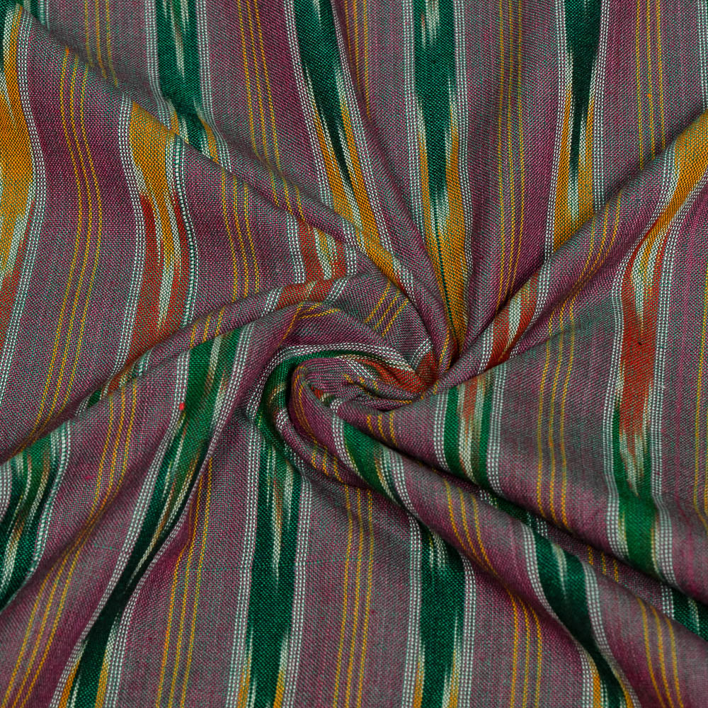 Multicolor Stripe Design Cotton Handloom Ikat (SKU: I-829)