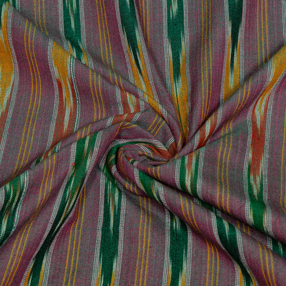 Multicolor Stripe Design Cotton Handloom Ikat | SKU: I-829