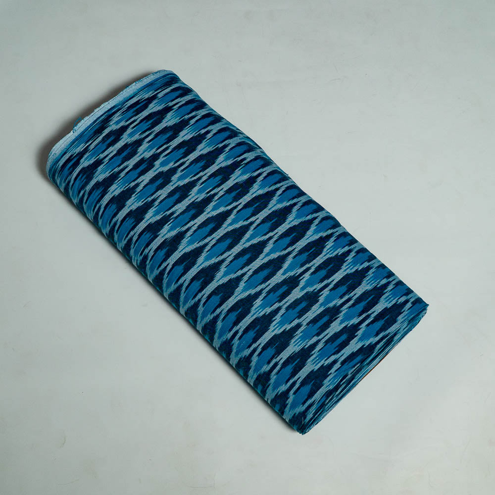 Blue color Cotton Handloom Ikat (SKU: I-832)