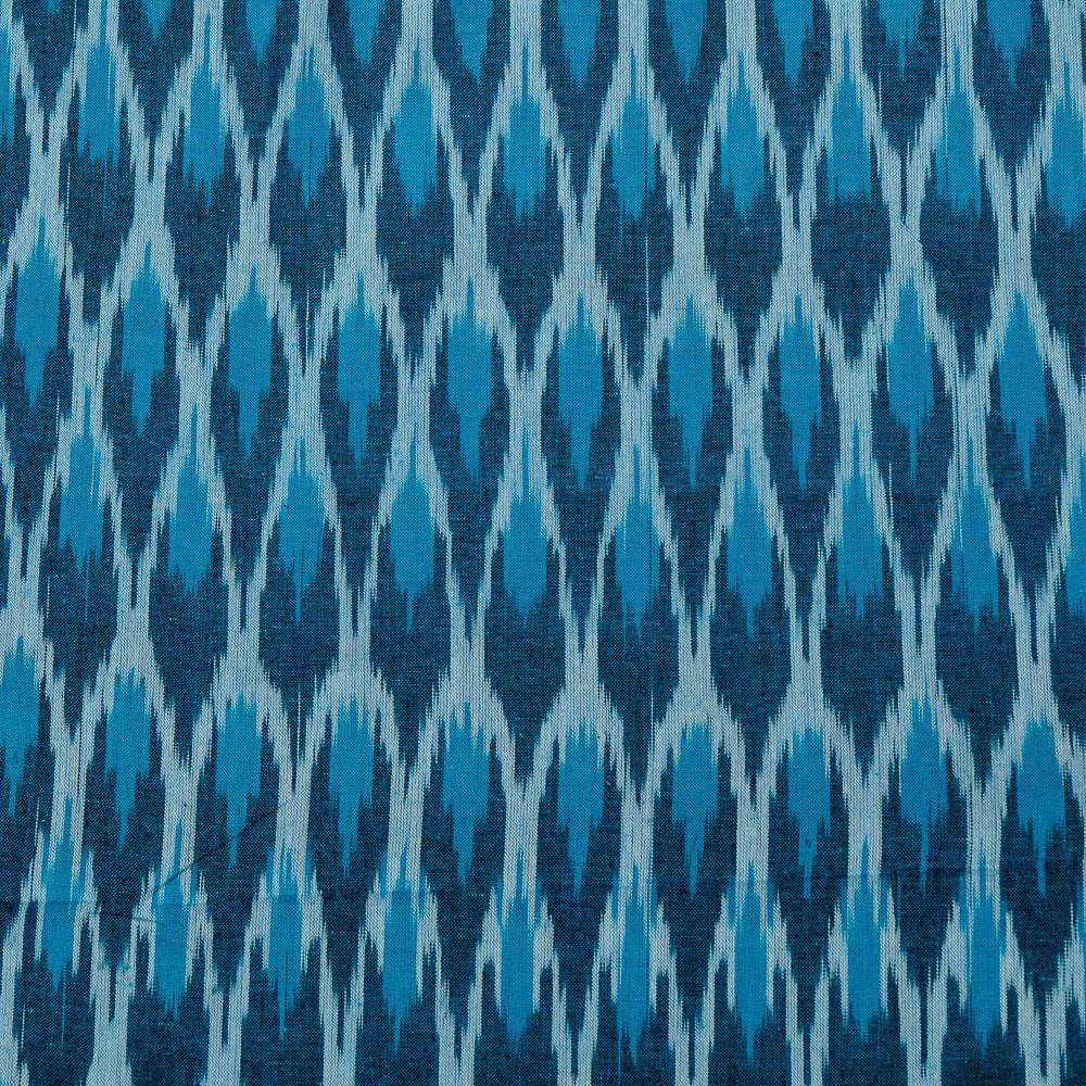 Blue color Cotton Handloom Ikat (SKU: I-832)