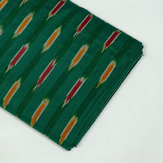 Green, Yellow & Red Cotton Handloom Ikat (SKU: I-843)