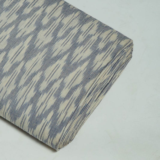 White & Blue Cotton Handloom Ikat (SKU: I-844)