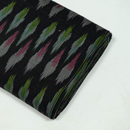 Black Base & Multicolor Design Cotton Handloom Ikat (SKU: I-846)