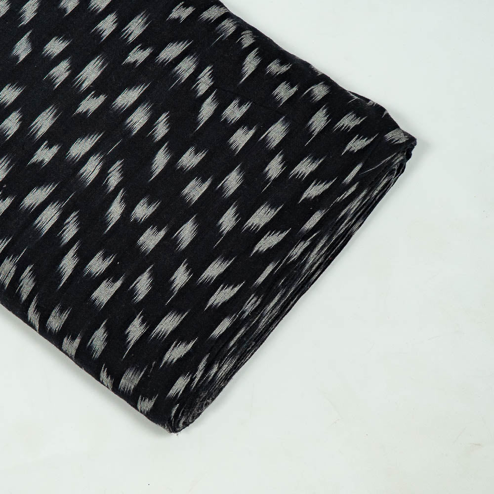 Black & White Cotton Handloom Ikat (SKU: I-849)
