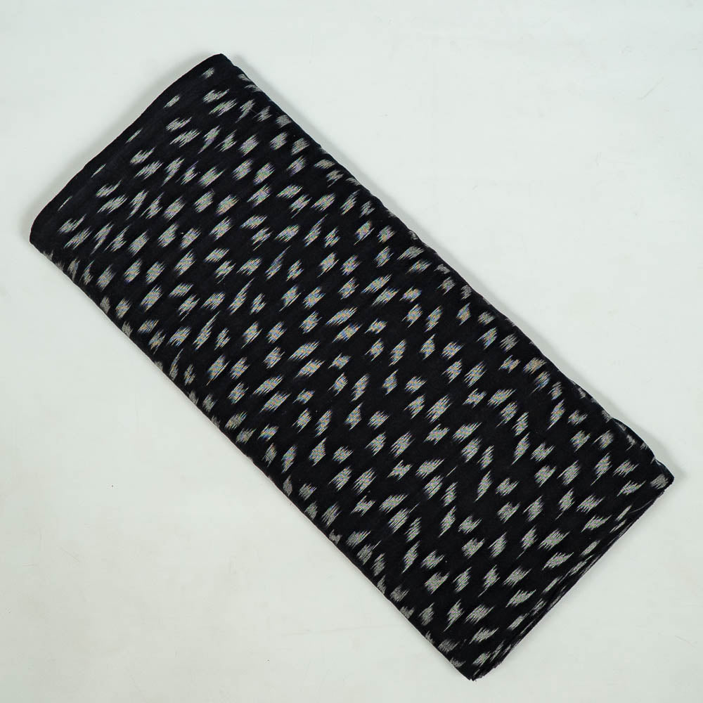 Black & White Cotton Handloom Ikat (SKU: I-849)