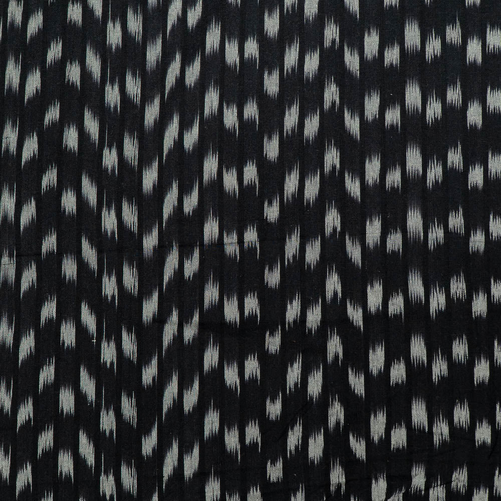 Black & White Cotton Handloom Ikat (SKU: I-849)