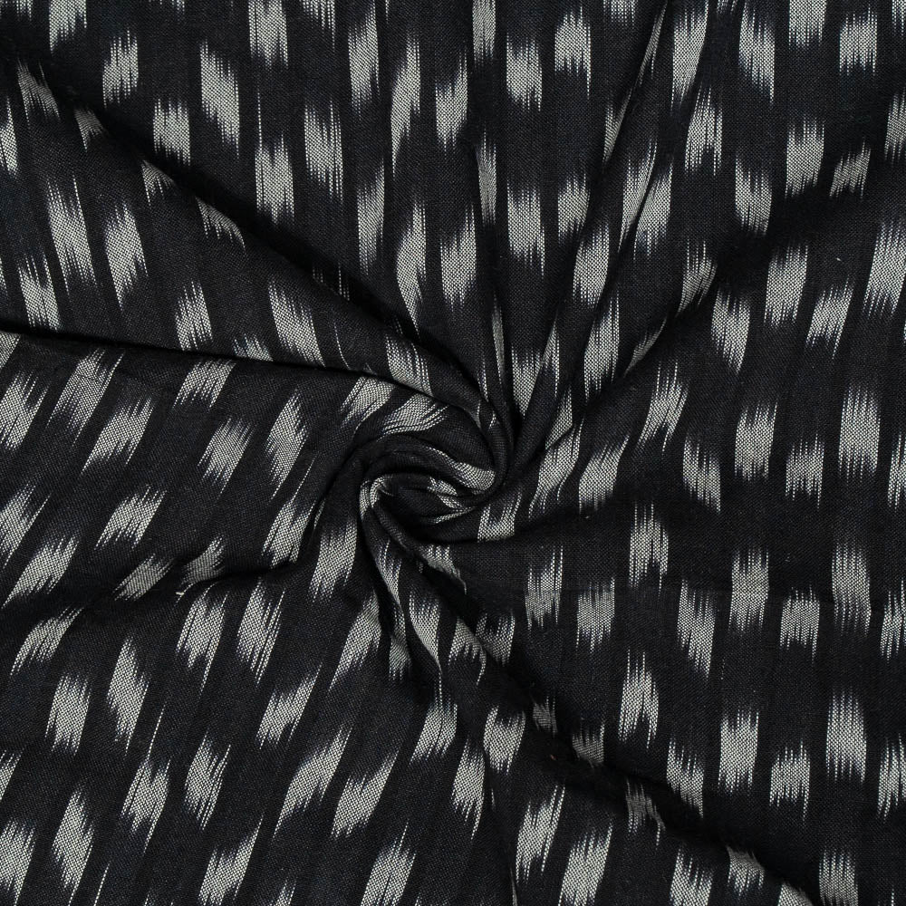 Black & White Cotton Handloom Ikat (SKU: I-849)
