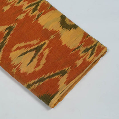 Mustard color Big Pattern Cotton Handloom Ikat (SKU: IK-137)