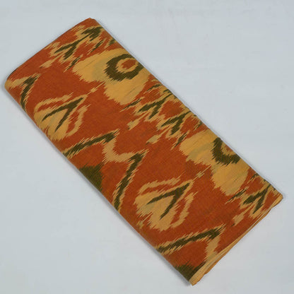 Mustard color Big Pattern Cotton Handloom Ikat (SKU: IK-137)