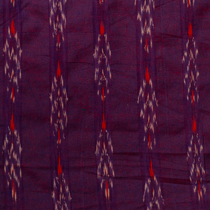 Wine color Cotton Handloom Ikat | SKU: IK-254