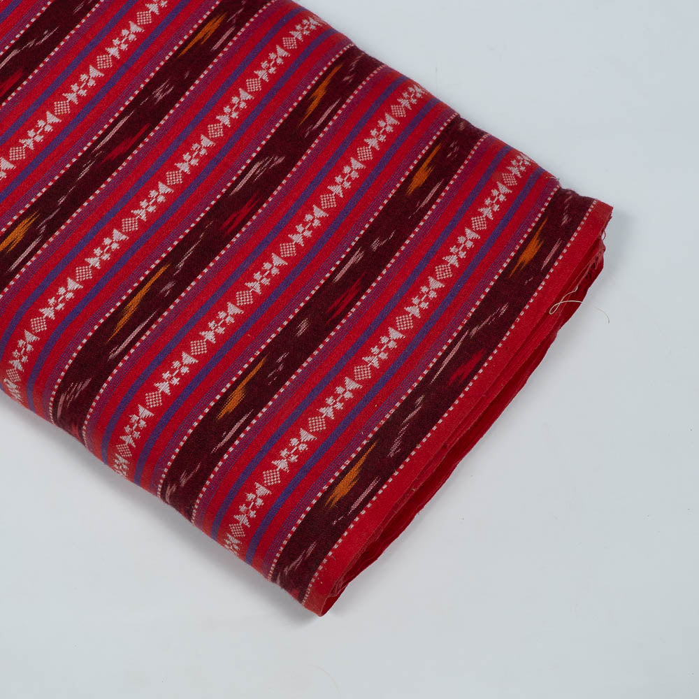 Pink & Multicolor Cotton Dobby Handloom Ikat (SKU: IK-288)