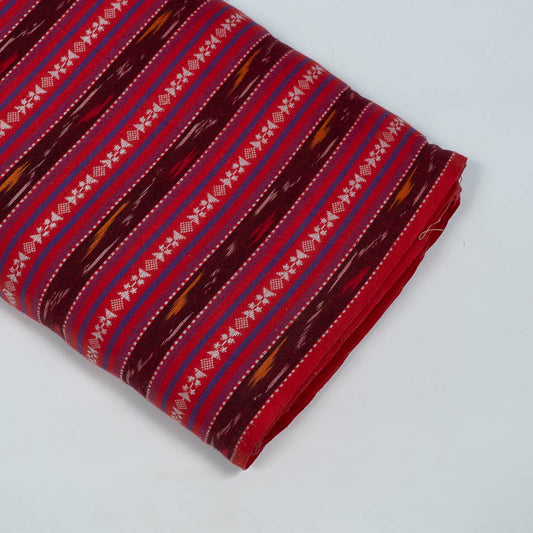 Pink & Multicolor Cotton Dobby Handloom Ikat (SKU: IK-288)