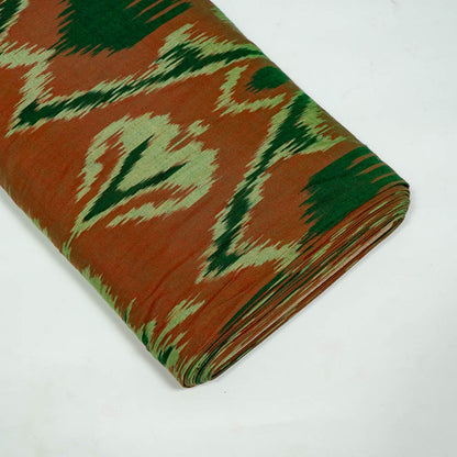 Multicolor Big Pattern Fine Quality Cotton Handloom Ikat Fabric for Dress Material | Width: 44"