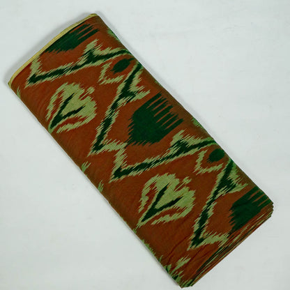 Multicolor Big Pattern Fine Quality Cotton Handloom Ikat Fabric for Dress Material | Width: 44"