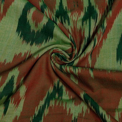 Multicolor Big Pattern Fine Quality Cotton Handloom Ikat Fabric for Dress Material | Width: 44"