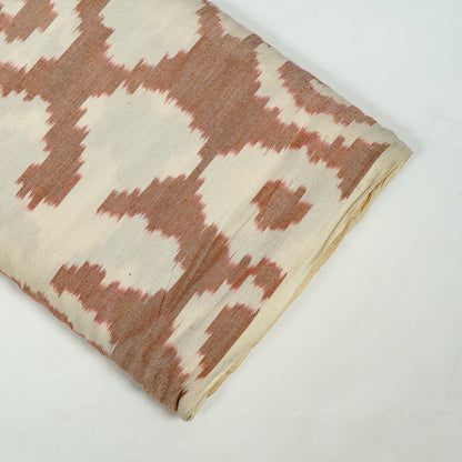 Beige Big Pattern Cotton Handloom Woven Ikat (SKU: IK-444)