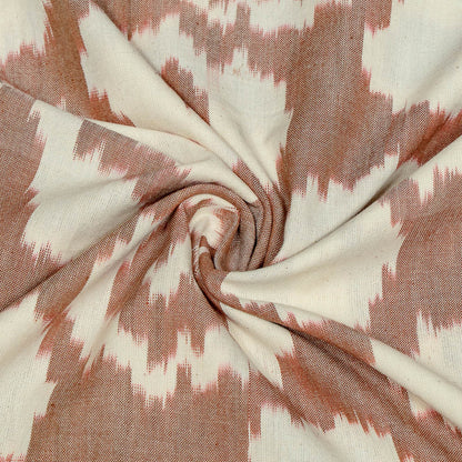 Beige Big Pattern Cotton Handloom Woven Ikat (SKU: IK-444)