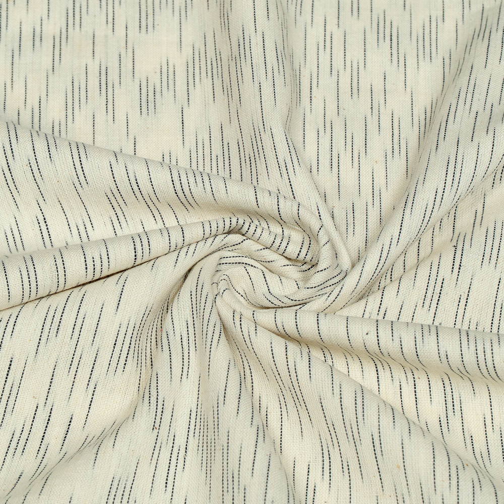 Off White Base With Texture Cotton Ikat (SKU: IKK-266)