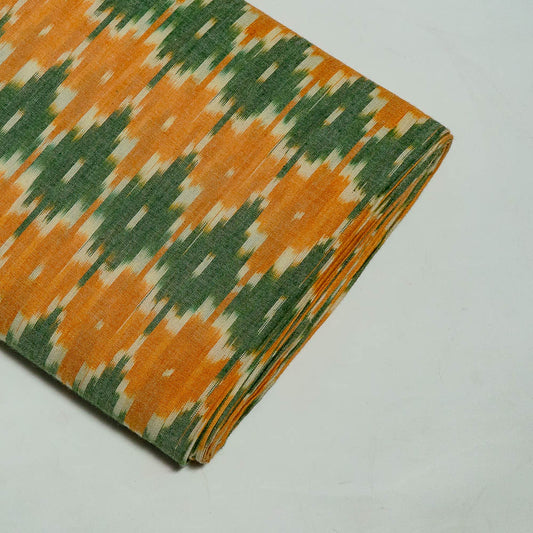 Green & Yellow Fine Cotton Handloom Ikat (SKU: IKK-422)