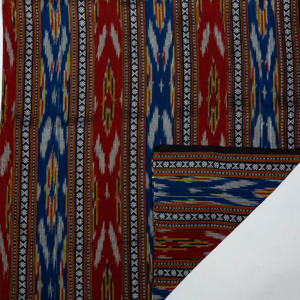 Multicolor Cotton Dobby Handloom Ikat (SKU: IKK-444)