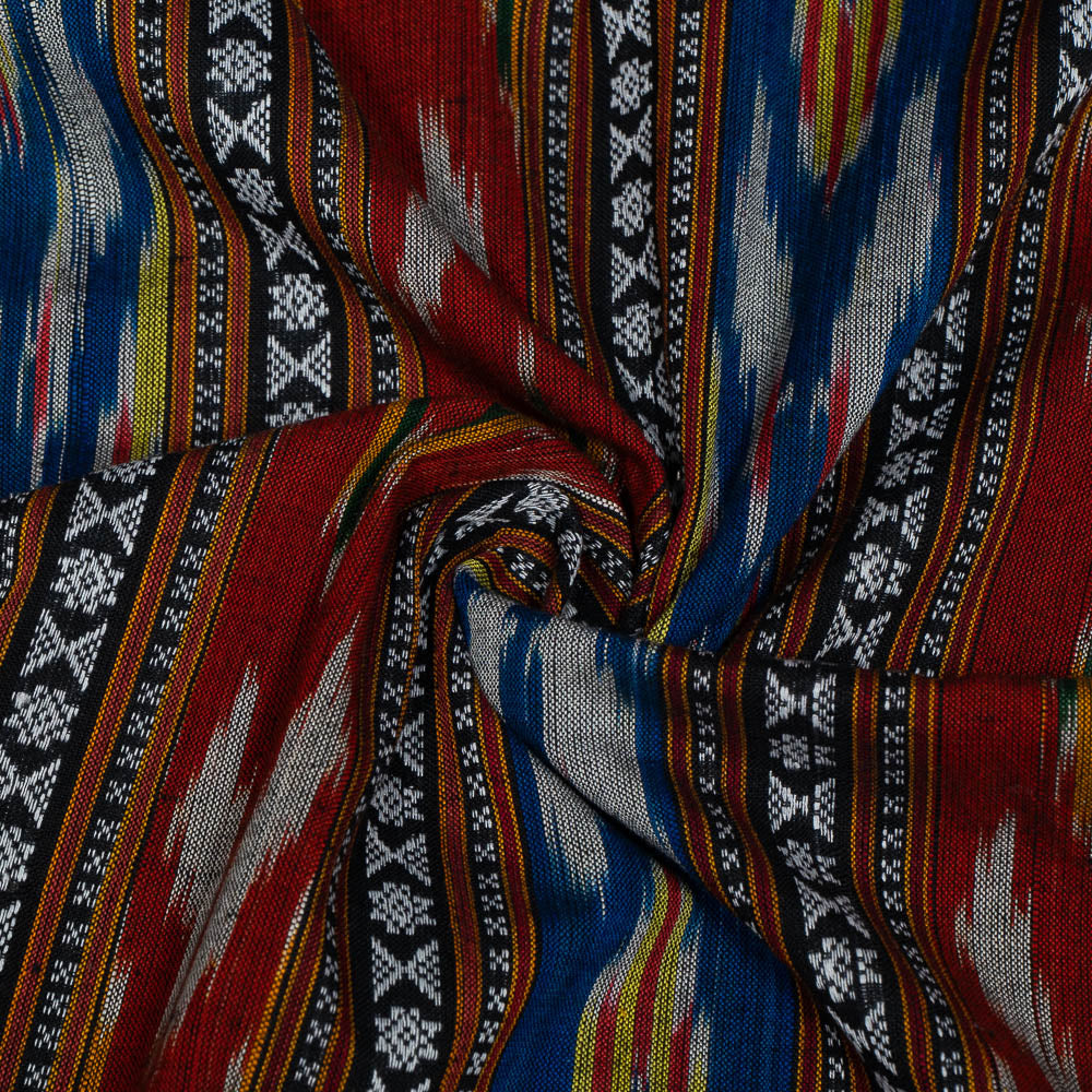 Multicolor Cotton Dobby Handloom Ikat (SKU: IKK-444)