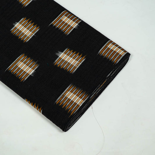 Black Check Design Cotton Handloom Double Ikat (SKU: IKK-472)