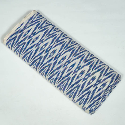 Powder Blue & White Fine Cotton Handloom Ikat (SKU: IKK-526)