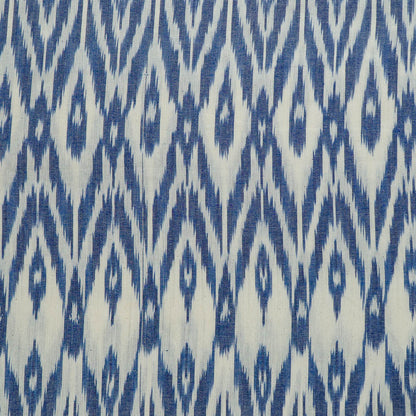Powder Blue & White Fine Cotton Handloom Ikat (SKU: IKK-526)