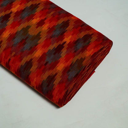 Multicolor Fine Quality Cotton Handloom Ikat Fabric for Dress Material | Width: 44"