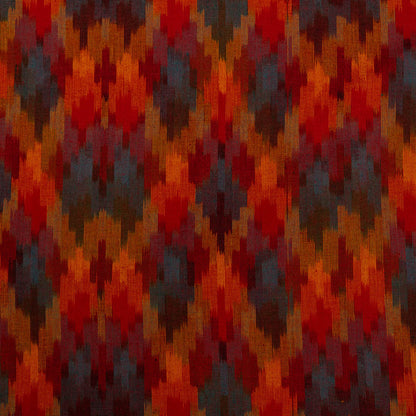 Multicolor Fine Quality Cotton Handloom Ikat Fabric for Dress Material | Width: 44"