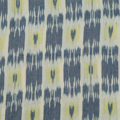 Multicolor Fine Quality Cotton Handloom Ikat Fabric for Dress Material | Width: 44"