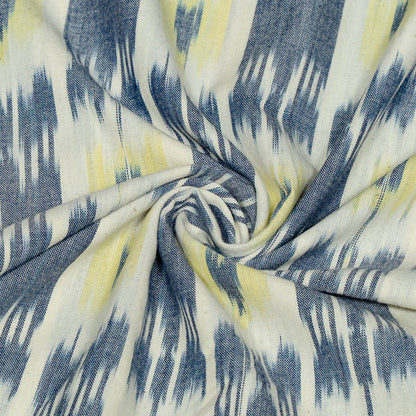 Multicolor Fine Quality Cotton Handloom Ikat Fabric for Dress Material | Width: 44"