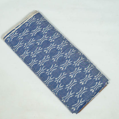 Blue & White Fine Quality Cotton Handloom Ikat (Sku: IKK-559)