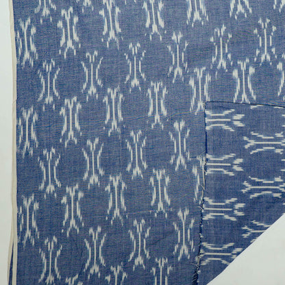 Blue & White Fine Quality Cotton Handloom Ikat (Sku: IKK-559)