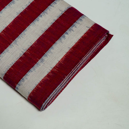 Red & White Cotton Handloom Double Ikat (SKU: IKK-587)
