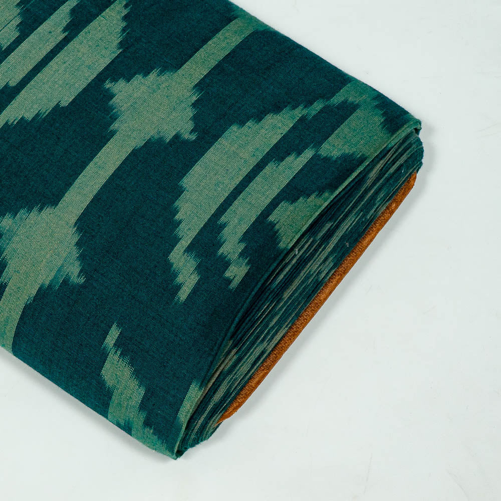 Bottel Green Fine Cotton Handloom Ikat (SKU:IKK-598)