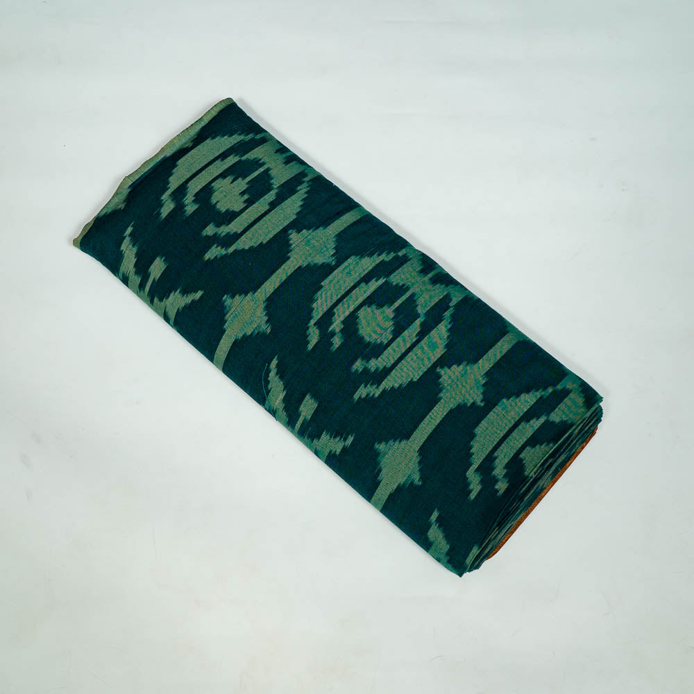 Bottel Green Fine Cotton Handloom Ikat (SKU:IKK-598)