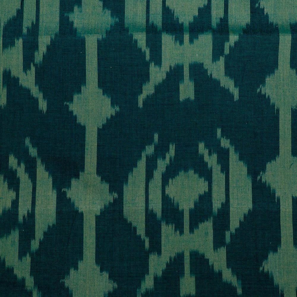 Bottel Green Fine Cotton Handloom Ikat (SKU:IKK-598)