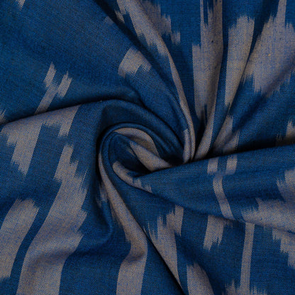 Blue color Big Pattern Fine Cotton Handloom Ikat (SKU: IKK-600)