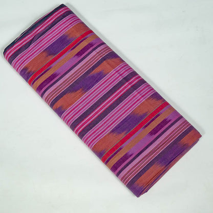 Purple color Stripe Design Fine Cotton Handloom Ikat (SKU: IKK-604)