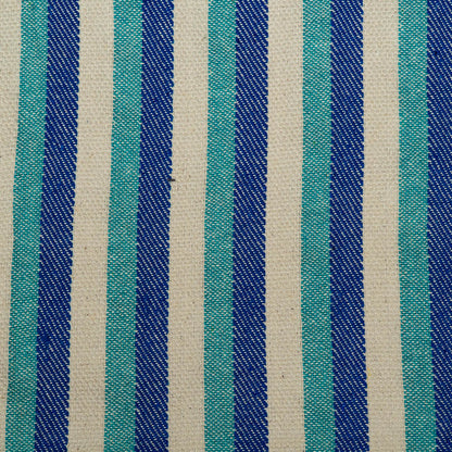 Blue & White Stripe Cotton Blend Jacquard | SKU: J-124