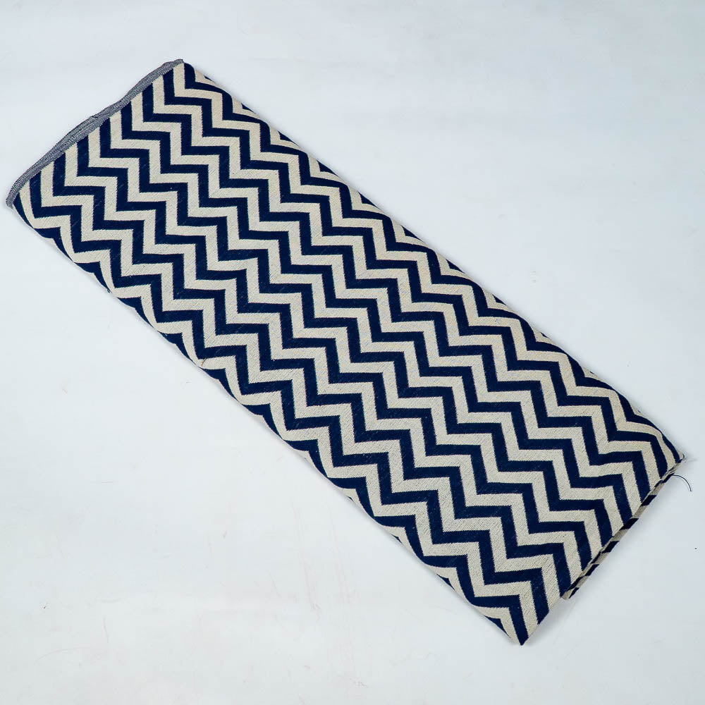 Blue & White Chevron Design Cotton Blend Jacquard (SKU: J-192)
