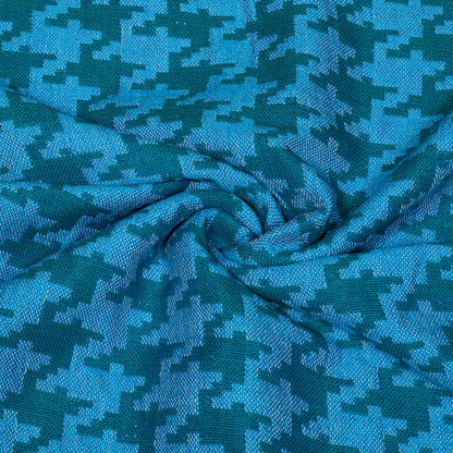Blue Houndstooth Cotton Jacquard | SKU: J-278