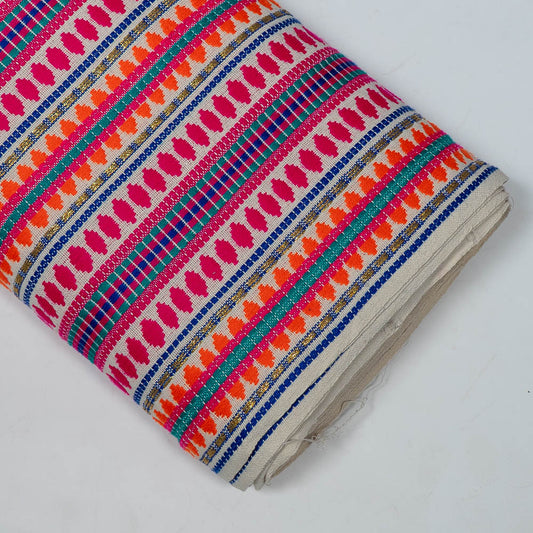 Pink & Multicolor Capsule Cotton Acrylic Jacquard (SKU: J-6)