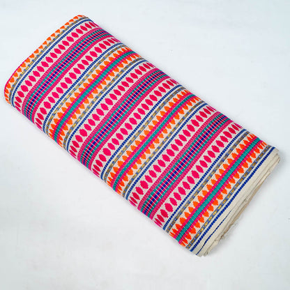 Pink & Multicolor Capsule Cotton Acrylic Jacquard | SKU: J-3